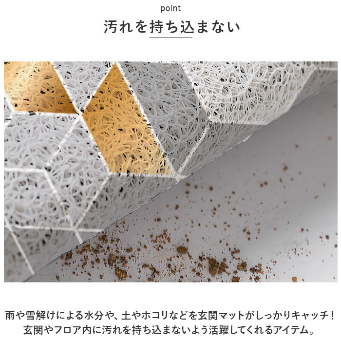玄関マット 屋外 泥落とし 通販 玄関 マット ドアマット 大判 大きめ 60x90cm 洗える 室内 ラバー ゴム 滑り止め 長方形 ズレない 切れる 清潔 おしゃれ かわいい DIY backyard-10341395 BACKYARD FAMILY ママタウン サンプル画像3