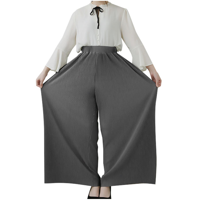 ワイドパンツ ハサミで切れる レディース 通販 パンツ ズボン ロングパンツ ボトムス ワイド ロング丈 ロング セルフカット 鋏で切れる プリーツ ゆったり 無地 短くカットできる おしゃれ シンプル backyard-10341150 BACKYARD FAMILY ママタウン サンプル画像3