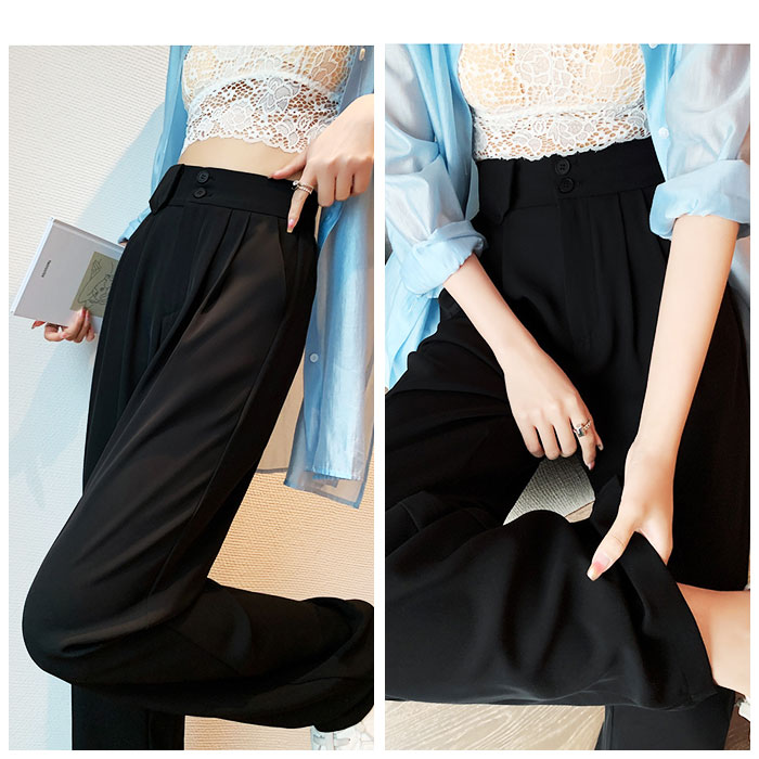 パンツ レディース きれいめ 通販 ストレートパンツ ハイウエストパンツ ロングパンツ ワイドパンツ パンツ ボトムス ズボン おしゃれ かわいい 春 夏 春夏 ロング丈 シンプル カジュアル 大人 可愛い backyard-10340662 BACKYARD FAMILY ママタウン サンプル画像3