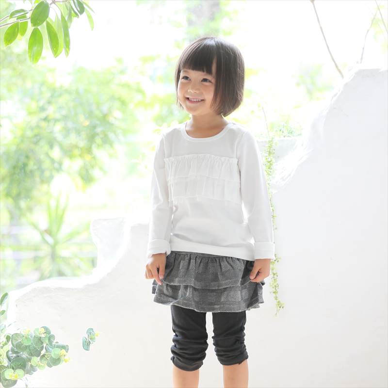 子供服 フォーマル 女の子 トップス 通販 Tシャツ 白 フリル ロンT 長袖 キッズ 子供 卒園式 入学式 着まわし 発表会 結婚式 子ども服 ガールズ フォーマル2段フリルTシャツ Aenak 125002 ベビー服 キッズファッション ベビーファッション backyard-10343819 BACKYARD FAMILY ママタウン サンプル画像3