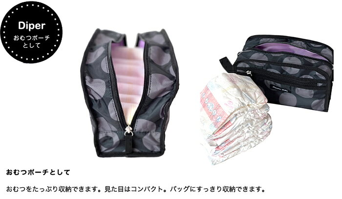 ハンナフラ ポーチ CSQP 通販 スクエアポーチ 大きめ 大容量 おむつポーチ オムツポーチ ガジェットポーチ コスメポーチ 化粧ポーチ トラベルポーチ 小物入れ Hanna Hula おしゃれ かわいい 可愛い 柄 パターン おむつ用品 ベビー おむつ backyard-10344623 BACKYARD FAMILY ママタウン サンプル画像3