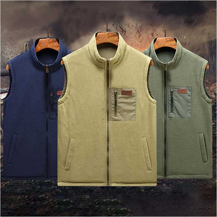 厚手 ベスト 防寒 冬 前開き メンズ 通販 ボアベスト リバーシブルベスト ジレ ジャケット リバーシブル ボアフリースベスト もこもこ 立ち襟 裏起毛 2way 多機能 あったか 暖かい あたたかい ノースリーブ 防風 保温 無地 ファスナー 秋