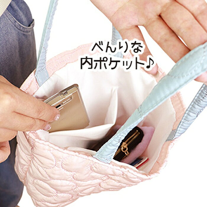 キルティング トートバッグ 小さめ 通販 サン宝石 トートバック キルティングバッグ キルティングバック 手提げバッグ 手提げかばん レディース サンホ KO-6579 カバン 鞄 かばん おしゃれ かわいい 可愛い カジュアル 普段使い 女の子 お出かけ backyard-10348029 BACKYARD FAMILY ママタウン サンプル画像3