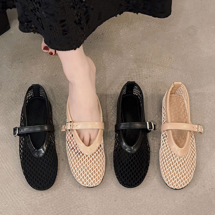 メッシュ パンプス 通販 サンダル メッシュサンダル レディース フラットパンプス ...