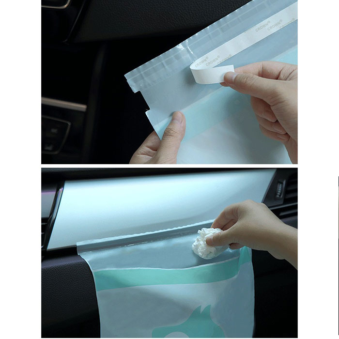 車内 ゴミ袋 15枚 通販 キッチン ゴミ 袋 使い捨てゴミ袋 ポリ袋 31×25cm エチケット袋 嘔吐 便利グッズ 車内グッズ 便利 粘着式 かわいい 小さめ 車内アクセサリー 車用品 カーアクセサリー backyard-10367221 BACKYARD FAMILY ママタウン サンプル画像3