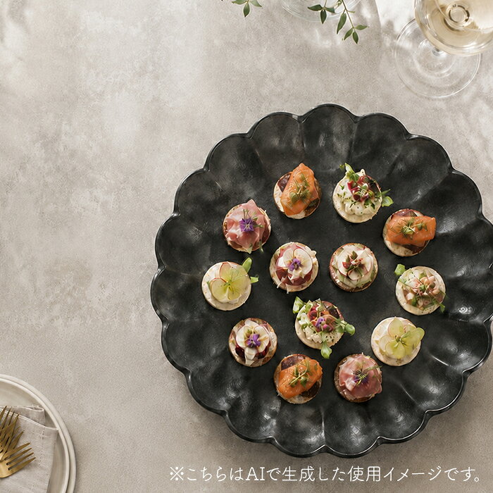 美濃焼 皿 通販 日本製 お皿 プレート 美濃 焼 26.5cm 大皿 丸皿 サービングプレート 和食器 おしゃれ モダン かわいい 花形 花型 お花 電子レンジ対応 食洗機対応 メインディッシュ 主菜 リンカ 27プレート グルメスタイル キッチン用品 backyard-10367605 BACKYARD FAMILY ママタウン サンプル画像3