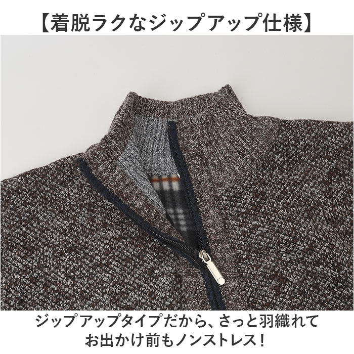 カーディガン メンズ 通販 カーデガン 長袖 トップス ニット カーデ カジュアル ニットカーディガン 春 秋 冬 冬服 秋服 厚手 冷房対策 シンプル おしゃれ ジップアップ アウトドア 20代 30代 40代 50代 60代 メンズファッション backyard-10368371 BACKYARD FAMILY ママタウン サンプル画像3