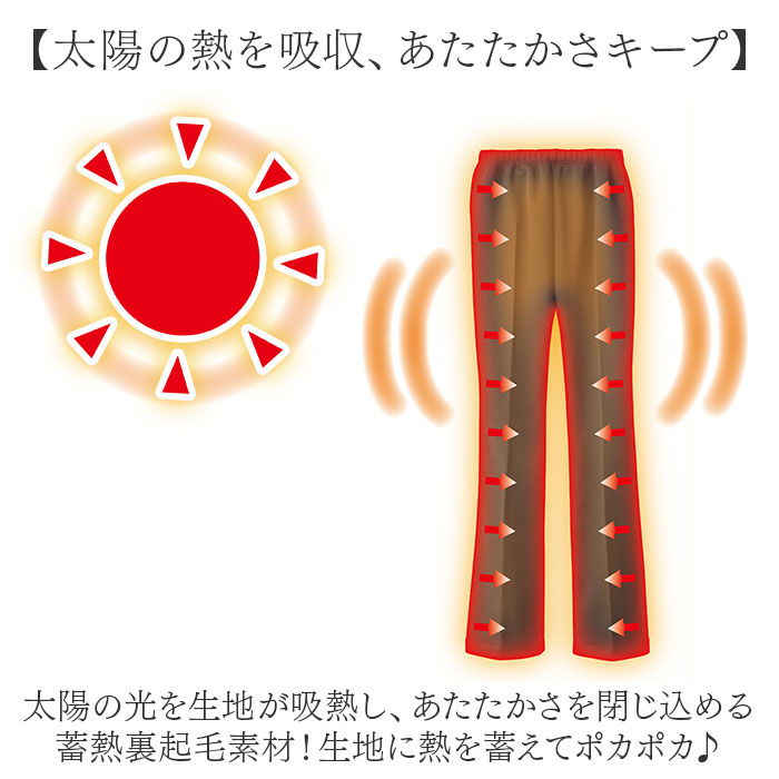 裏起毛 パンツ レディース 通販 裏起毛パンツ 美脚パンツ ズボン ボトムス 蓄熱 あったか 暖かい 防寒 秋冬 秋 冬 通勤 オフィス 脚長シルエット 無地 シンプル オシャレ きれいめ おしゃれ カジュアル backyard-10368279 BACKYARD FAMILY ママタウン サンプル画像3