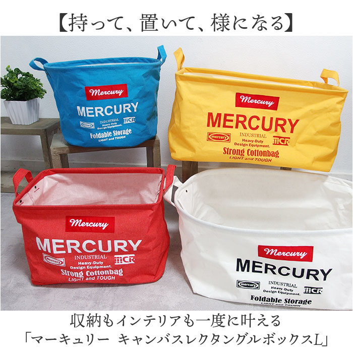 MERCURY マーキュリー レクタングル ボックス Lサイズ 通販 収納ボックス 収納 キャンバスボックス キャンバスBOX 整理整頓 BOX キャンバス キャンバス生地 キーストーン 工具入れ 取っ手付き コットン インテリア 雑貨 生活雑貨 backyard-10377939 BACKYARD FAMILY ママタウン サンプル画像2