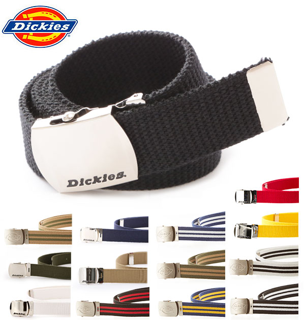 【楽天ランキング3位獲得 さらに期間限定 2点以上 計3000円以上で5％OFF】DICKIES ディッキーズ GIベルト キャンバス ガチャベルト 調節可能 ジーンズ 定番 GI ベルト ウエスト調整 110cm ローラーバックル ミリタリー ワークカジュアル バックル 日本