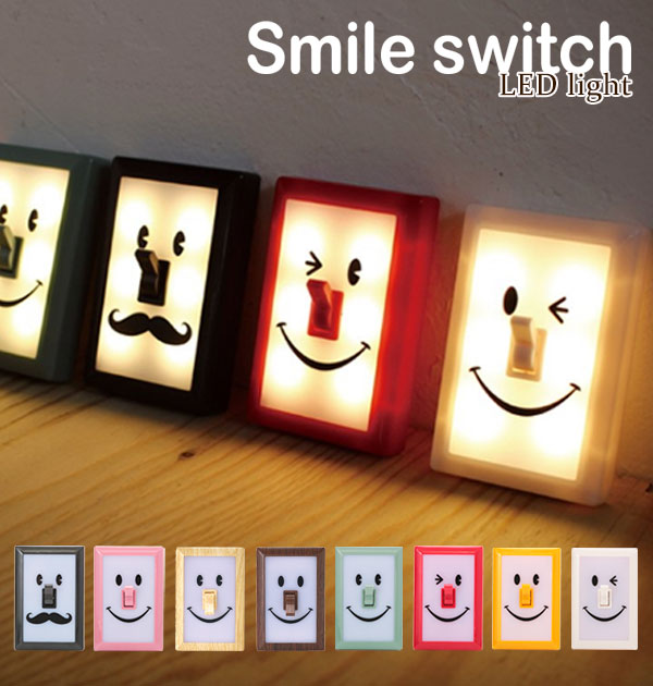 LEDライト スマイルスイッチ スマイル スマイルスイッチLEDライト ライト プレゼント 玄関 定 ...