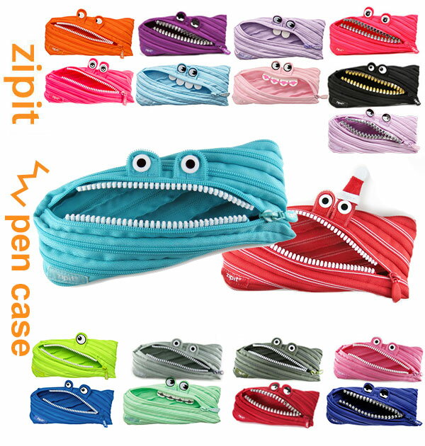 筆箱 ペンケース ペンポーチ かわいい 小物入れ 定番 文房具 筆箱 モンスター zipit ジップイット