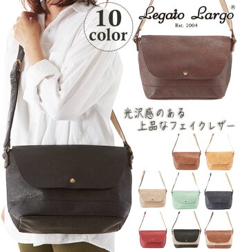 ショルダーバッグ レガートラルゴ Legato Largo 通販 斜めがけバッグ レディース 斜めがけ ミニ 軽量 軽い フェイクレザー 合皮 シンプル バッグ フラップショルダー おしゃれ かわいい フラップ ショルダー マチ付き 長さ調節 多収納 ママバッグ カジュアル ななめ掛け