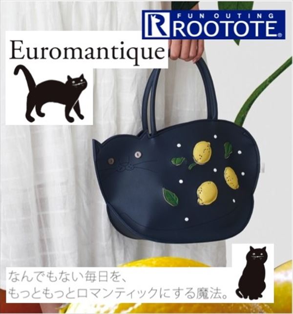 Rootote ルートート トートバッグ 通販 トートバッグ DELI デリ ネコ 合成皮革 アニマル レモン おしゃれ 小さめ かわいい サブバッグ 手提げ