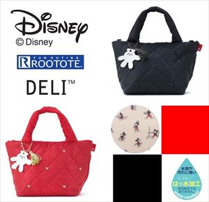 ルートート ディズニー 通販 トートバッグ レディース ブランド ROOTOTE LT デリ キルト ミッキー-B 軽量 軽い はっ水 撥水 通勤 通学 サブバッグ 手提げ おしゃれ シンプル 上品 きれいめ 大人 かわいい Disney モチーフ ミニトート 秋冬 キルティング ギフト プレゼントのサムネイル