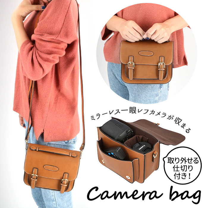 カメラバッグ 一眼レフ 通販 ショルダー 女子 普段使い ミラーレス ショルダーバッグ カメラバック ...