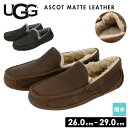 UGG メンズ スリッポン 通販 モカシン 本革 天然皮革 シープスキン ウール 防寒 あったか アグ ASCOT MATTE LEATHER アスコット マットレザー 1103889 歩きやすい おしゃれ 靴 紳士靴 シューズ