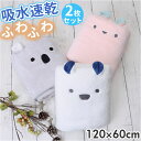 carari zooie バスタオル 2枚セット 通販 カラリ ズーイ 大判 速乾 タオル 2枚組 かわいい ふわふわ 子供 子ども キャラクター どうぶつ ア...