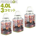 フレッシュロック 4.0 セット 通販 FRESHLOK 角型 4.0L 3個セット 4000ml 保存容器 密閉 密閉容器 密閉保存容器 キャニスター プラスチック グリーンパッキン ワンタッチ 軽い 軽量 調味料入れ プラスチック保存容器 キッチン 容器 キッチン用品