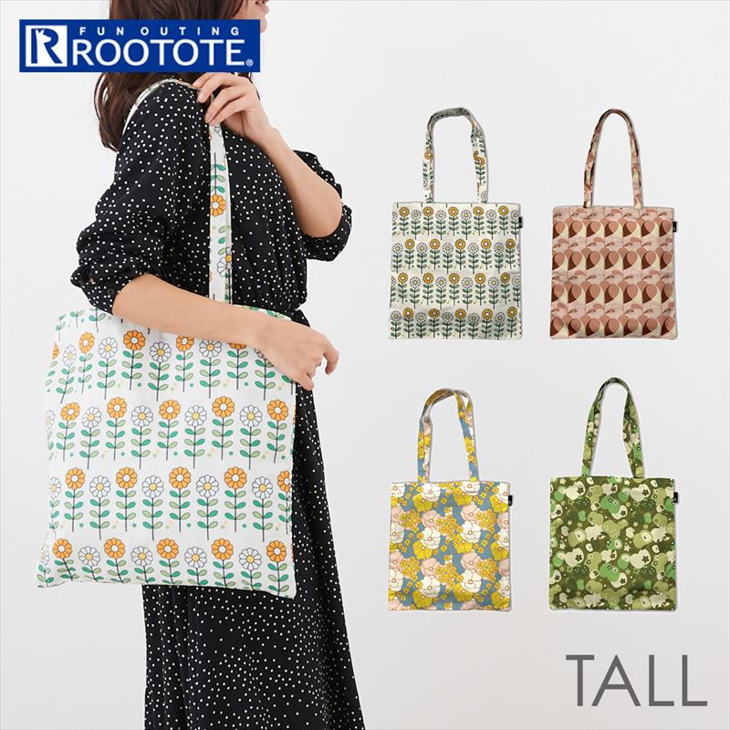 ルートート エコバッグ ROOTOTE 6452 通販 RO.トール.フラット.レトロ-A トートバッグ エコバック トートバック サブバッグ コンパクト サブバック レッスンバッグ レディース a4 縦型 軽量 バッグ バック おしゃれ かわいい カジュアル