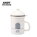 オイルポット おしゃれ 通販 ねずみのANDY グッズ ホーローオイルポット 琺瑯 ホーロー 活性炭カートリッジ 別売 油こし器 油 保存容器 キャラクター か...