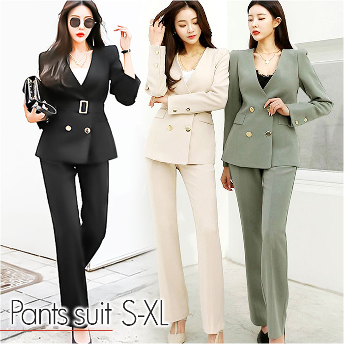 ビジネススーツ レディース?セットアップ 通販 パンツスーツ フォーマルスーツ ジャケット パンツ セット 上下 カジュアルスーツ ズボン 長袖 無地 きれいめ...