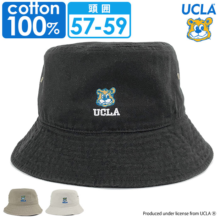 UCLA ユーシーエルエー 帽子 バケットハット 通販 バケット ハット ぼうし サファリハット BUCKET HAT メンズ レディース 男女兼用 ユニセックス シンプル カジュアル ロゴ プリント 日よけ 日除け おしゃれ アウトドア