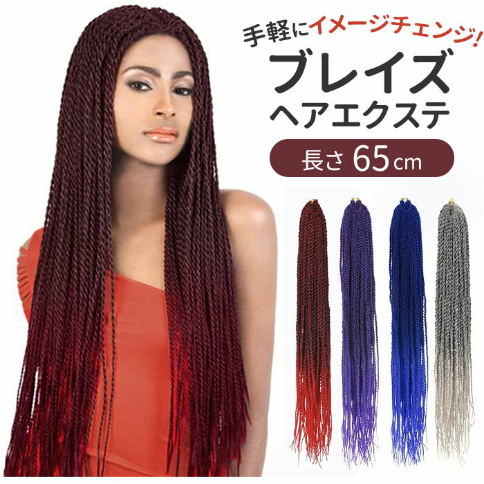 ドレッド エクステ 通販 ヘアエクステンション 三つ編み ウィッグ 細ドレッド グラデーション ロング三つ編み ロングヘアドレッドヘア 女性 かわいい 可愛い ...