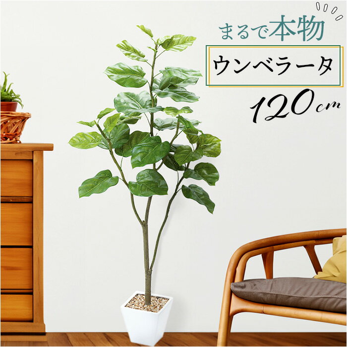 フェイクグリーン ウンベラータ 通販 フェイク グリーン 人工観葉植物 インテリアグリーン 大型 イ ...