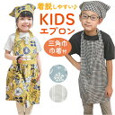 キッズエプロン 3点セット 通販 キッズエプロンセット キッズ エプロン 子供用エプロン キッズ用エプロン 台所エプロン 三角巾 巾着袋 巾着 袋 女の子 男の...