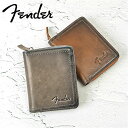 Fender フェンダー 財布 二つ折り 503 通販 二つ折り財布 2つ折り財布 折り財布 折財布 メンズ財布 お財布 さいふ コインケース ファスナー サイフ 小銭入れ 札入れ カード レザー 革 メンズ レディース コンパクト ユニセックス シンプル(4)