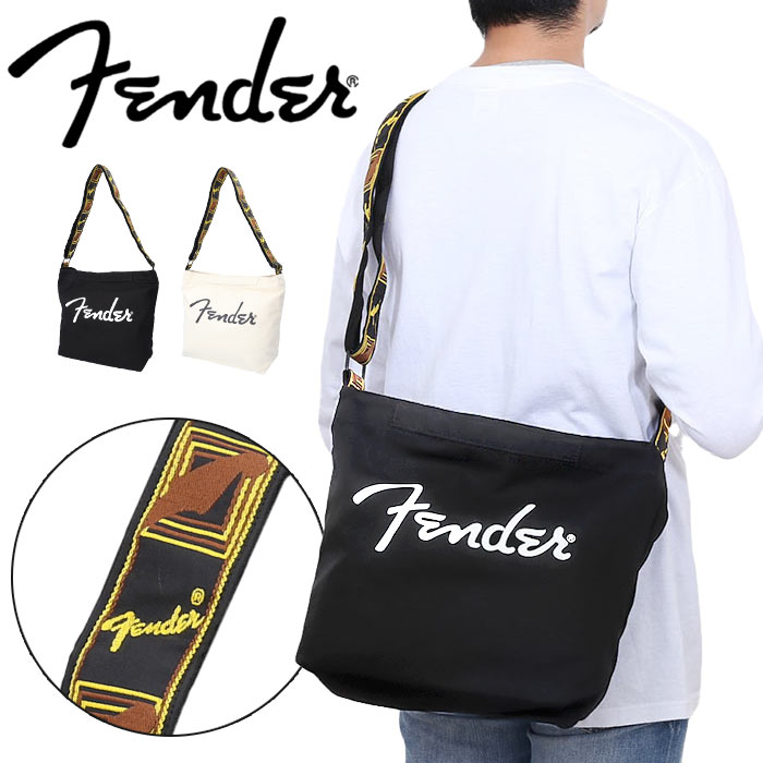 Fender フェンダー ショルダー 6001 通販 ショルダーバッグ ショルダーバック ななめがけ 斜め掛け 斜めがけ 肩掛け 大きめ 大きい キャンバス 軽量 軽い 帆布 コットン A4 カジュアル メンズ レディース 男女兼用 ユニセックス