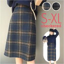 タイトスカート ひざ下 レディース 通販 Aラインスカート ミモレスカート スカート レディーススカート 膝下スカート ひざ下スカート 膝下丈 ひざ下丈 チェック柄 チェック 柄 厚手 膝下 Aライン レトロ風 冬 カジュアル 通勤 通学 ボトムス