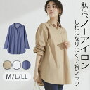 ブラウス 長袖 レディース きれいめ 通販 シャツブラウス シャツ トップス スキッパー衿シャツブラウス ノーアイロン イージーケア おしゃれ シンプル 大人 ...