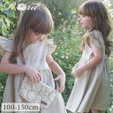 Rora ワンピース キッズ 通販 ローラ リネンワンピース ノエル 半袖 フリル レース 無地 コットンリネン 綿麻 夏服 夏 カジュアル ナチュラル かわいい おしゃれ 女の子 女子 子供 子ども こども 子ども服 子供服 こども服 キッズファッション