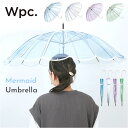 wpc ワールドパーティ ビニール傘 レディ−ス 通販 長傘 雨傘 傘 かさ カサ アンブレラ 透明 クリア カジュアル 親骨55cm 大きい 手開...