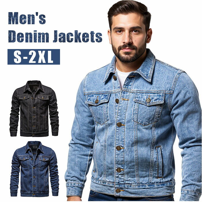 ジージャン メンズ デニムジャケット 通販 デニム ジャケット カジュアル ジャケットメンズ アウター おしゃれ メンズジャケット Gジャン ブルゾン シャツジャケット ファッション 前開き ボタン かっこいい 春 春服 秋 秋服 メンズファッション