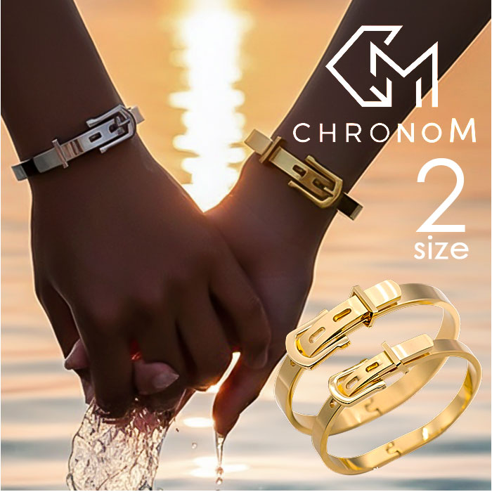 CHRONOM ブレスレット バックル型 通販 ステンレスブレスレット チェーンブレスレット ステンレスチェーンブレスレット バックル ベルト ベルトバックル型 着脱簡単 シンプル アクセサリー クロノム ユニセックス メンズ レディース ギフト 贈りもの