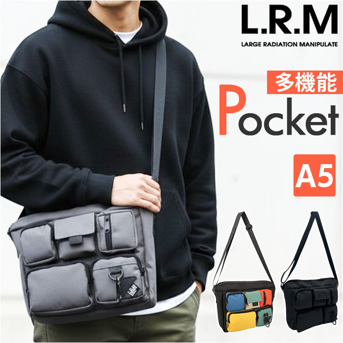 LRM バッグ KTK-1171 通販 ショルダーバッグ ショルダーバック 斜めがけバッグ メンズ ナイロン 小さめ 横型 多機能 ポケット多め 軽量 軽い 旅行 通学 通勤 サブバッグ 男性 男子 男女兼用 キッズ 男の子 メンズバッグ