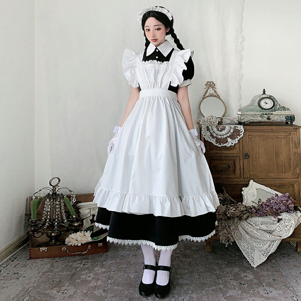楽天市場】メイド服 ロング（サイズ（S/M/L）LL）（ホビー）の通販