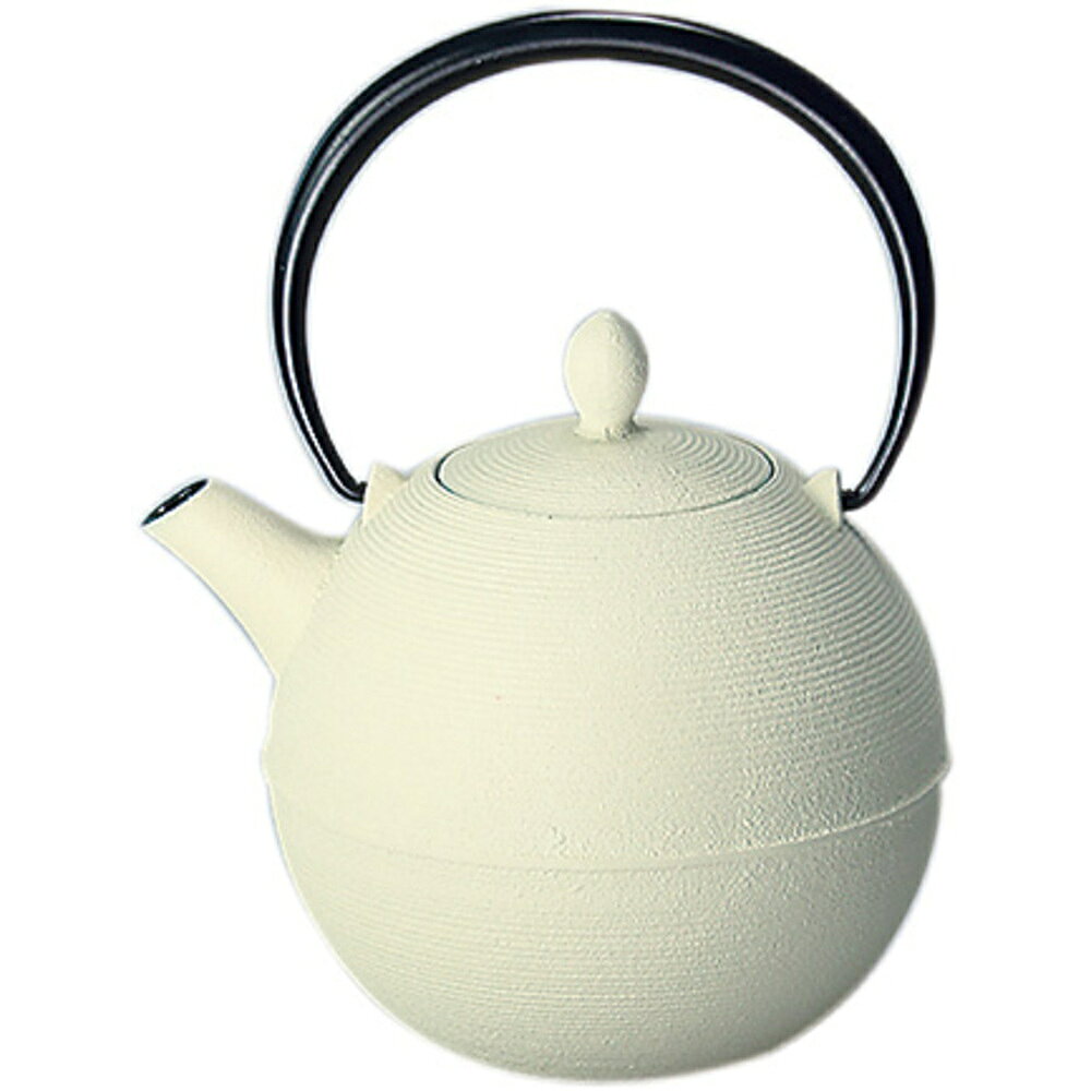 楽天市場】南部鉄器 鉄瓶（カラーホワイト）（コーヒー・お茶用品