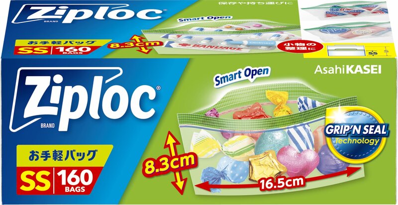 Ziploc ジップロック お手軽バッグ SS 160枚 @zb badasai-10002781 BADASAI パッケージ画像