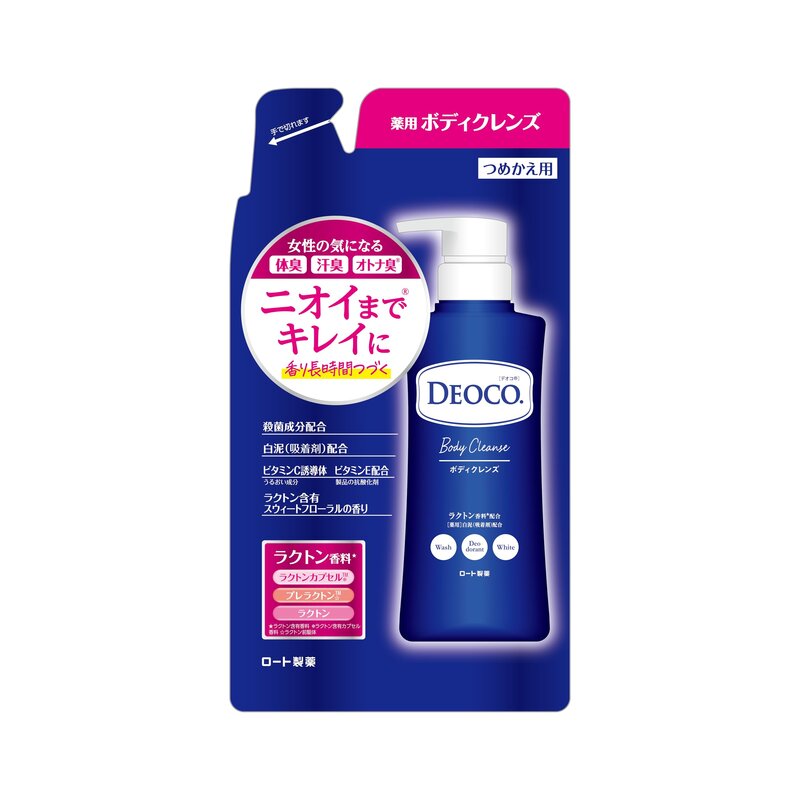 【医薬部外品】ロート製薬 デオコ 薬用デオドラント ボディクレンズ詰替用 250mL @zb badasai-10002959 BADASAI パッケージ画像