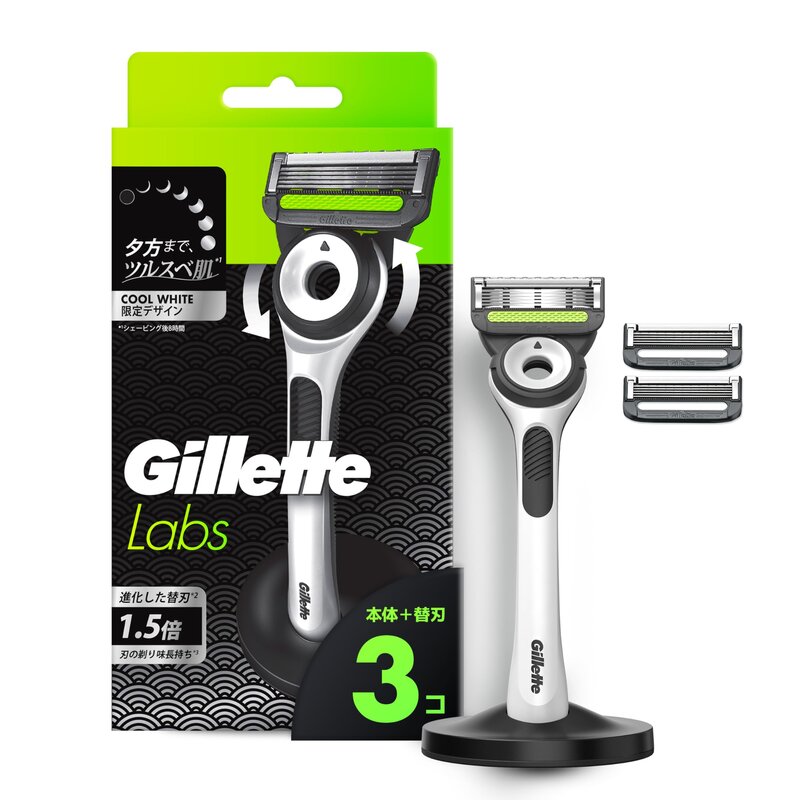 Gillette ジレット 髭剃り 本体 替刃 3個 スタンド付 カミソリ 剃刀 メンズ 深剃り ラ ...