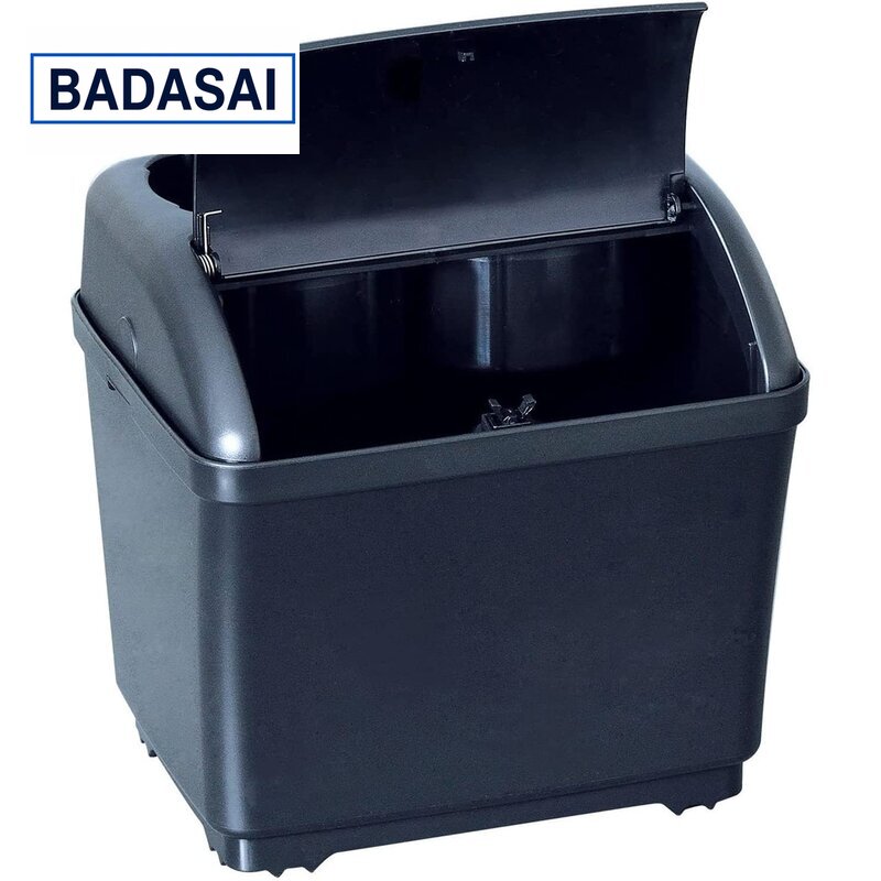 セイワ(SEIWA) 車内用品 ゴミ箱 ダストボックスS ドリンク ブラック W887 ドリンクホルダー機能付き フタ付き ワンプッシュオープン @zb badasai-10003985 BADASAI パッケージ画像
