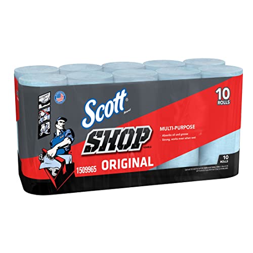 Scott SHOP TOWELS 『★エコ スコット』 スコットカーショップタオル 10個 55枚x10本 10ロール ペーパーウエス ペーパータオル 業務用 カー用品 多目的 万能 10巻 スコットタオル　カーショップ コストコ 通販