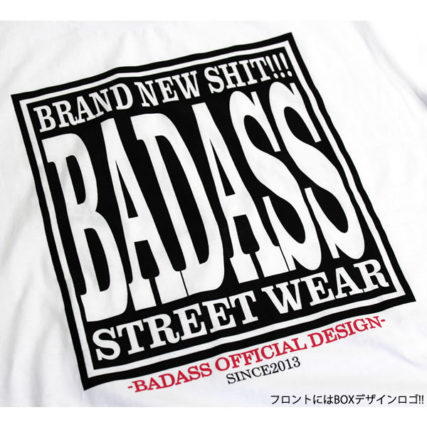 BADASS バダス オフィシャルTシャツ ホワイト メンズ レディース メンズ スケート スノーボード バスケ ダンス スポーツ ストリート系 HIPHOP 衣装 ペアルック