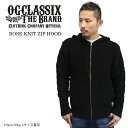 OG CLASSIX ROSE KNIT ZIP HOOD ローズニット ブラック スニットパーカー メンズ レディース ファッション ストリート系 スウェットプリント 無地 フードスウェット オージークラシックス tattoo タトゥー スケーター sk8 送料無料