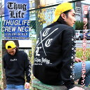 待望の再入荷！！ トレーナー THUGLIFE サグライフ CROSSLOGO クロスロゴ アウター スウェット トップス ロングスリーブ ブラック 黒 春 秋 冬 メンズ ファッション ロゴ プリント オリジナル ブランド あす楽