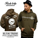 パーカー メンズ パーカ RUDE TRIBE スカル オリーブ 裏起毛 パーカーメンズパーカー 長袖 ジップパーカー メンズファッション 無地 薄手 厚手 冬服 秋物 秋服 スウェット パーカー レディース アメカジ ブランド